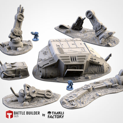 Destroyed Giant Robot Dog | Scatter Terrain | Txarli Factory