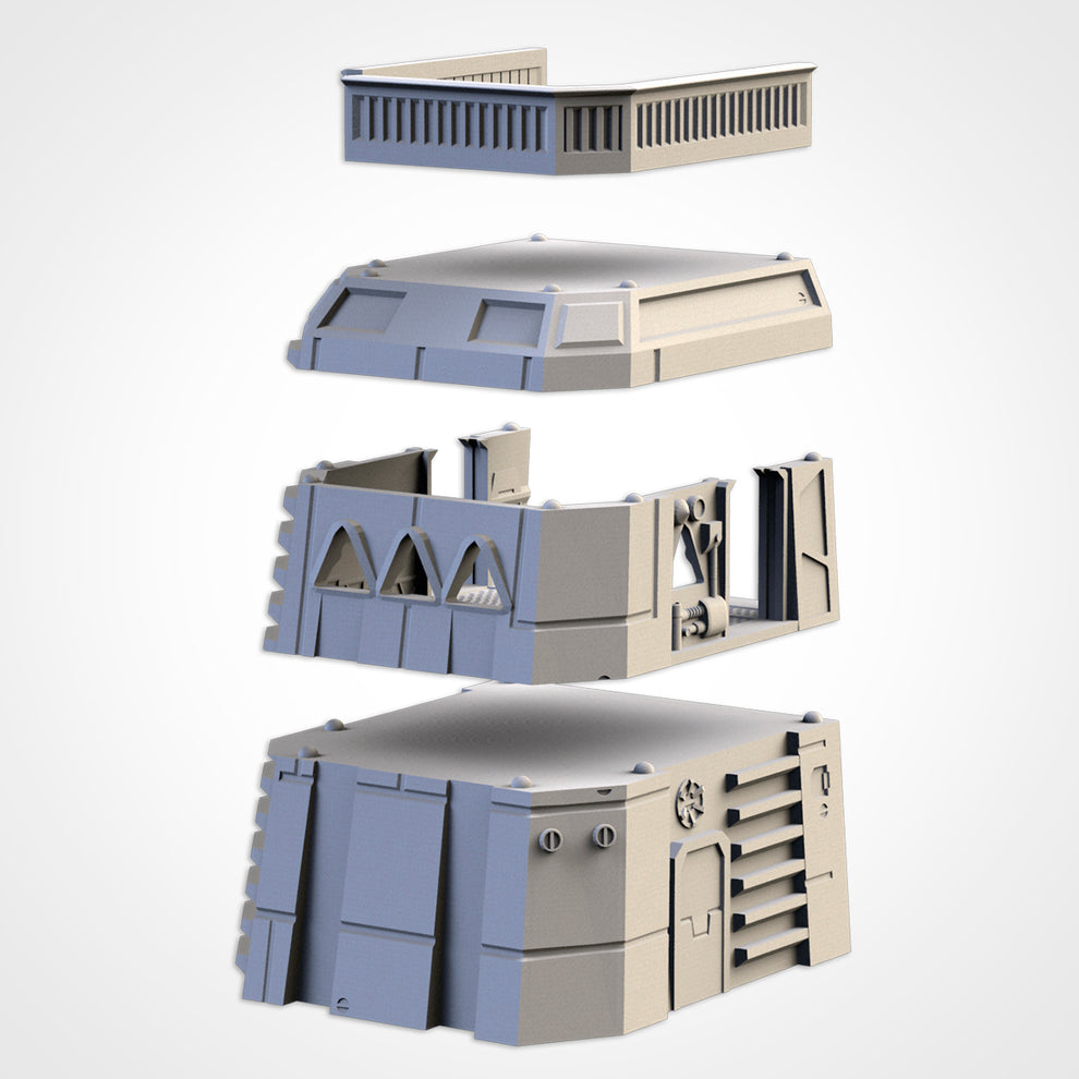 Sci-Fi Turrets | PLA 3D Printed Terrain | Txarli Factory – Coveted Forge