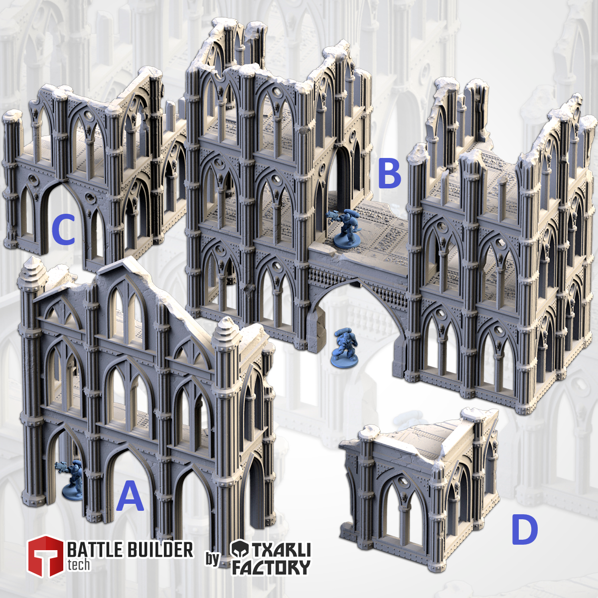 Cathedral Ruins - Set 2 | Scatter Terrain | Txarli Factory