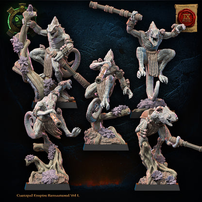 Cuetzpalli Regiment With Blowpipes | Saurian Ancients | Lost Kingdom Miniatures