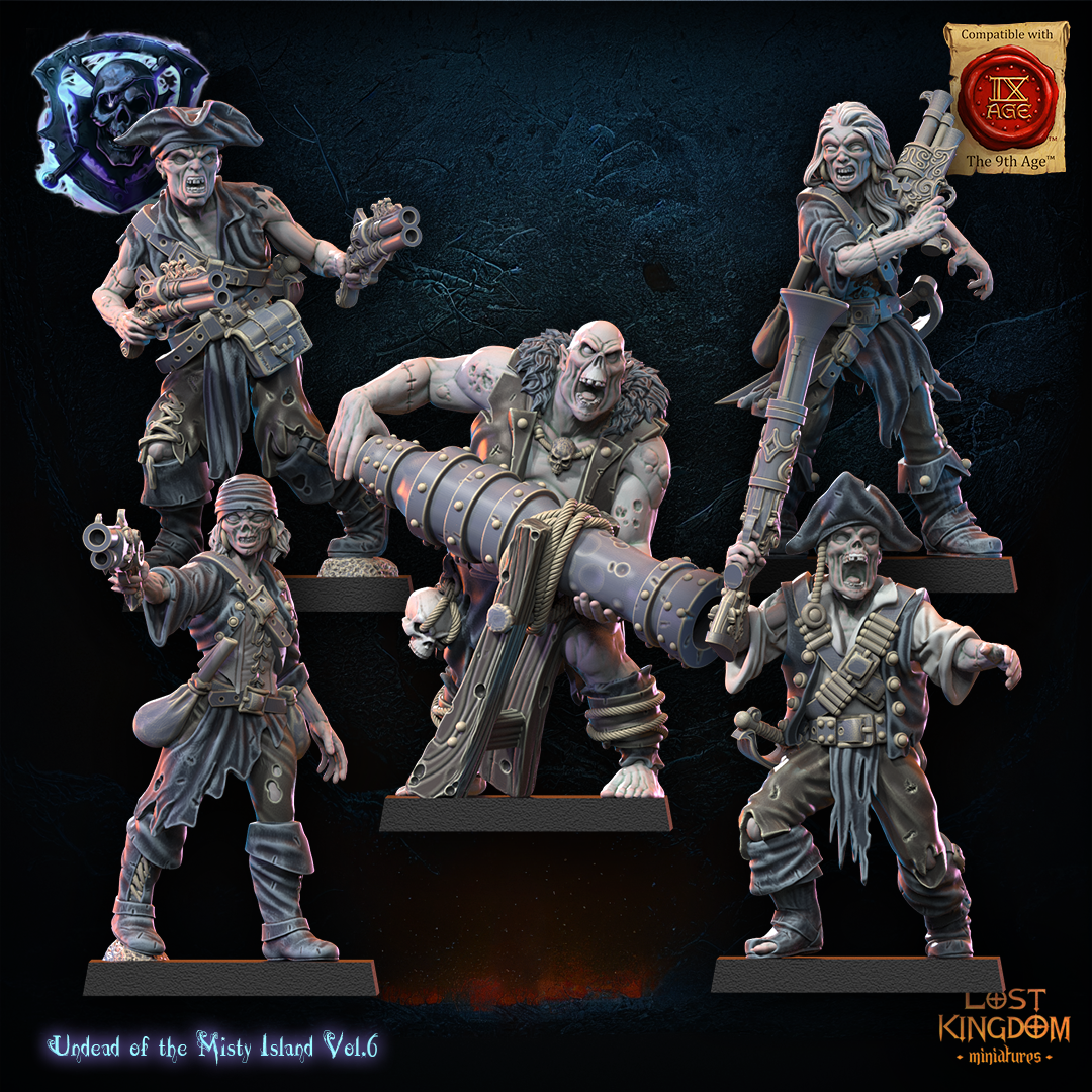 Misty Island Gunners | Undead of Misty Island | Lost Kingdom Miniatures