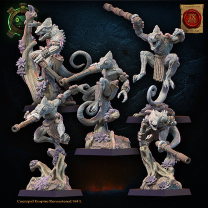 Cuetzpalli Regiment With Blowpipes | Saurian Ancients | Lost Kingdom Miniatures