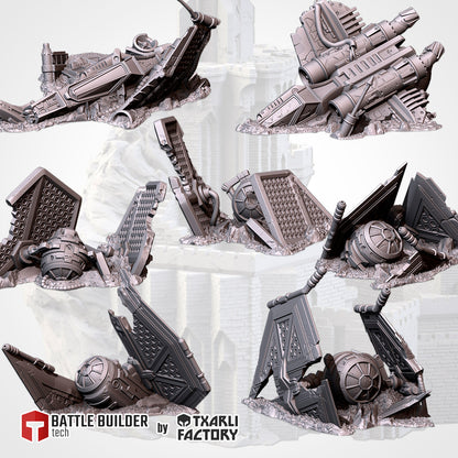 Crashed Spaceships | Scatter Terrain | Txarli Factory