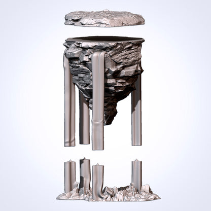 Floating Rocks with Waterfalls | Scatter Terrain | Txarli Factory