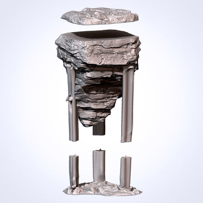 Floating Rocks with Waterfalls | Scatter Terrain | Txarli Factory