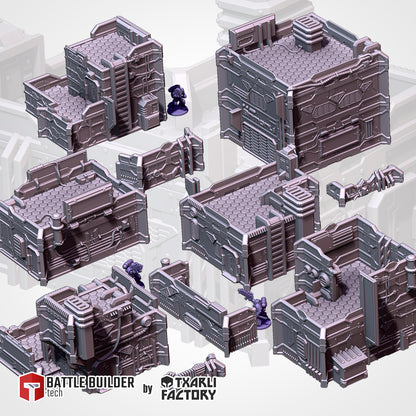 Sci-Fi / Cyberpunk City | Scatter Terrain | Txarli Factory