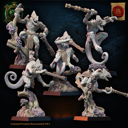 Cuetzpalli Regiment With Blowpipes | Saurian Ancients | Lost Kingdom Miniatures