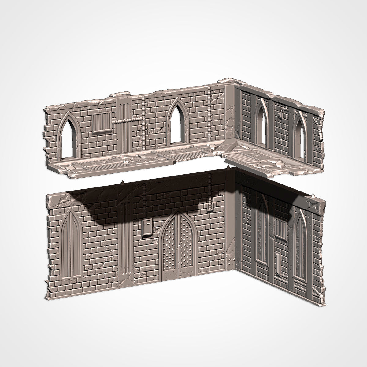 Medium Ruin: the two stacked sections, exploded view (Txarli Factory render)