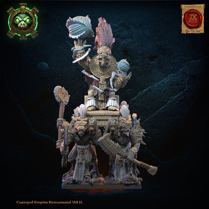 Tezcatlipoca, the Living God on Palanquin | Saurian Ancients | Lost Kingdom Miniatures