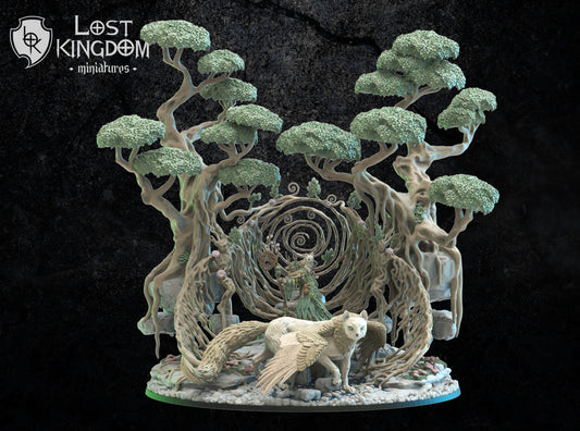 Saori, Ancient Druid with Portal | Mori / Wood Elves | Lost Kingdom Miniatures
