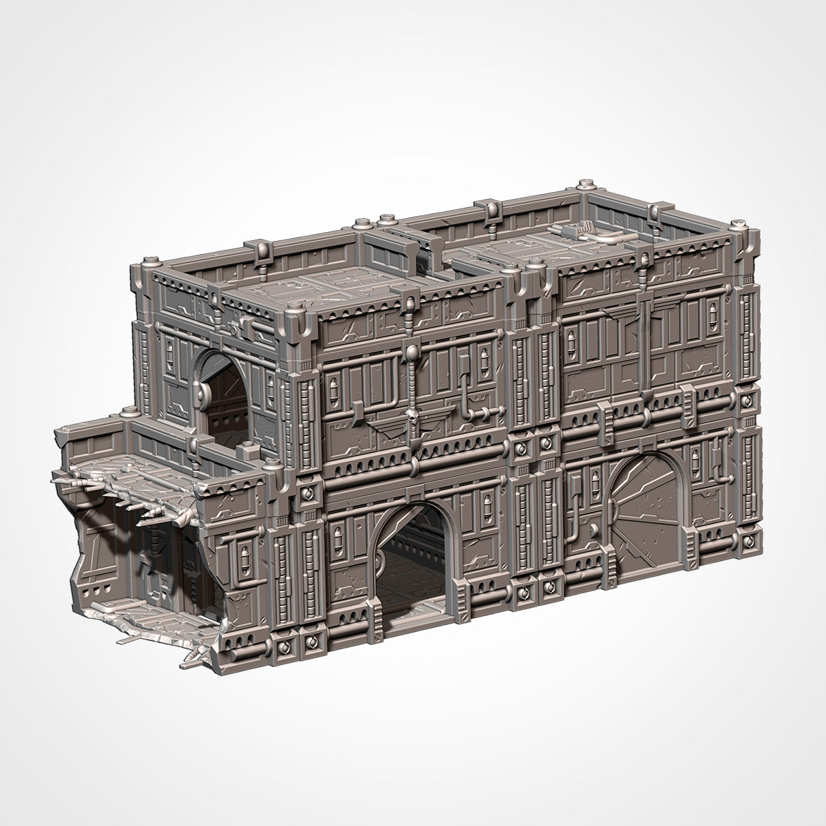 Assembled modular hive city sci-fi building