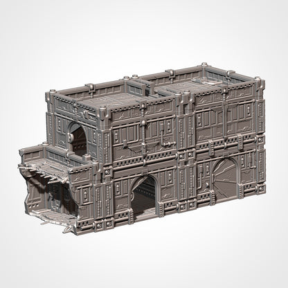 Assembled modular hive city sci-fi building