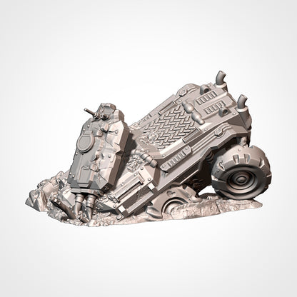 Armoured Car 2: alternate angle, armoured car tipped onto its side (Txarli Factory render).