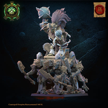Tezcatlipoca, the Living God on Palanquin | Saurian Ancients | Lost Kingdom Miniatures
