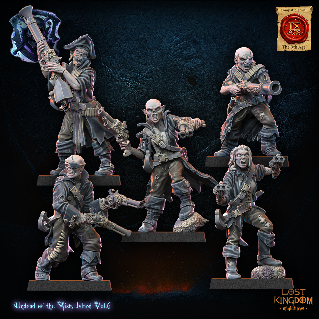 Misty Island Gunners | Undead of Misty Island | Lost Kingdom Miniatures