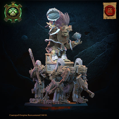 Tezcatlipoca, the Living God on Palanquin | Saurian Ancients | Lost Kingdom Miniatures