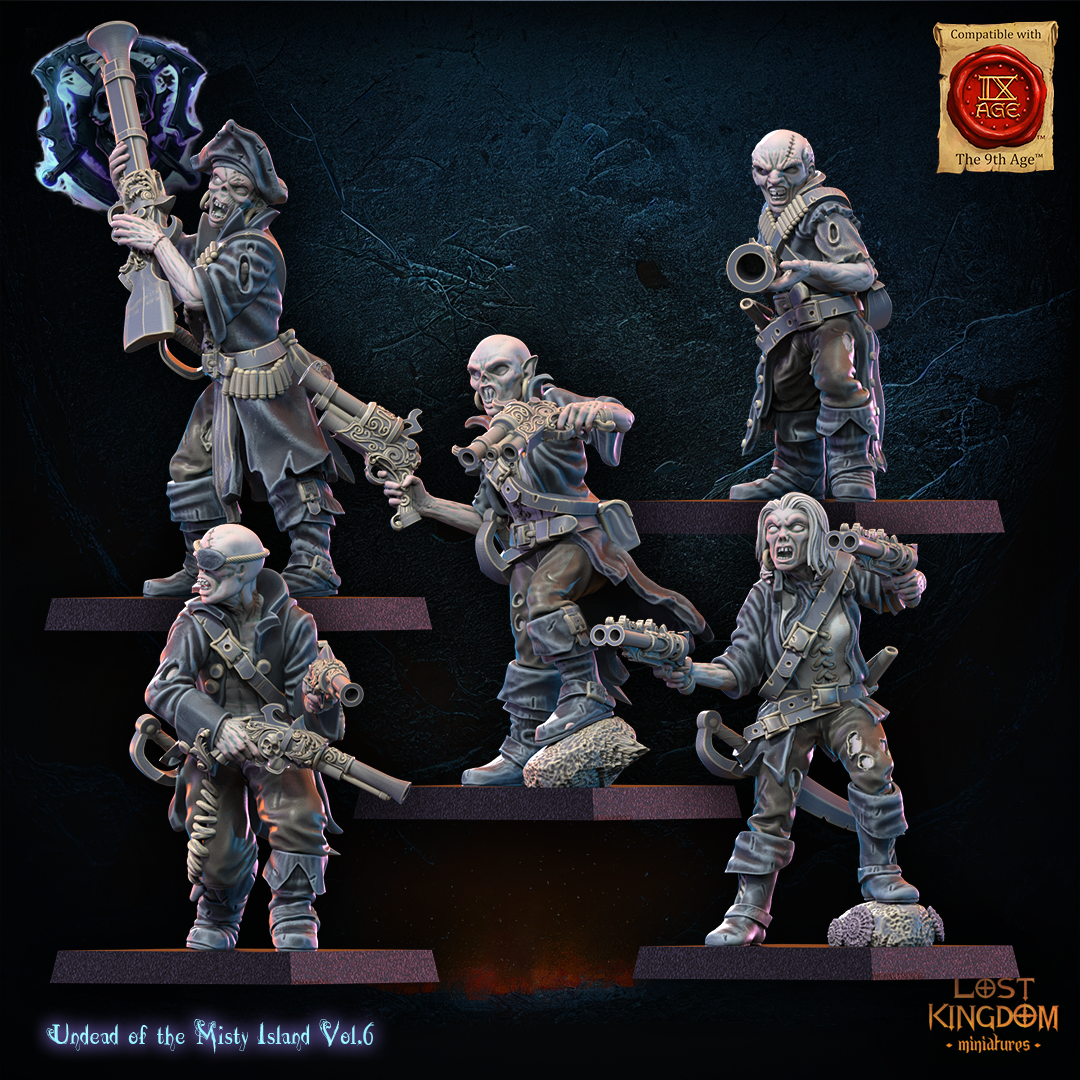 Misty Island Gunners | Undead of Misty Island | Lost Kingdom Miniatures