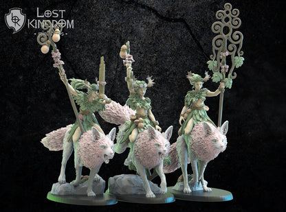 Nibi Riders Command Group | Mori / Wood Elves | Lost Kingdom Miniatures