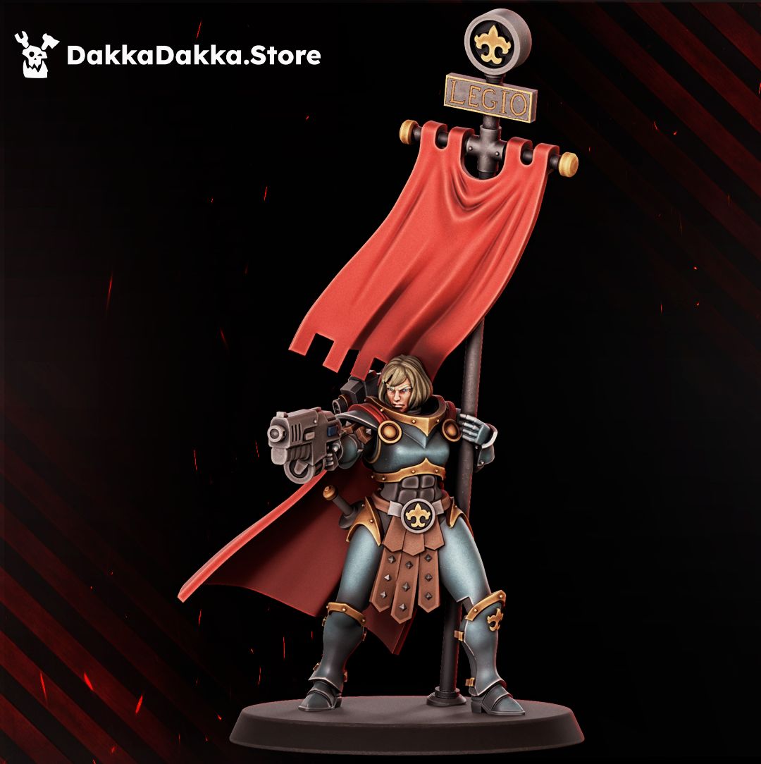 Bellatrix sister alternate view, female power-armoured battle sister at 32mm