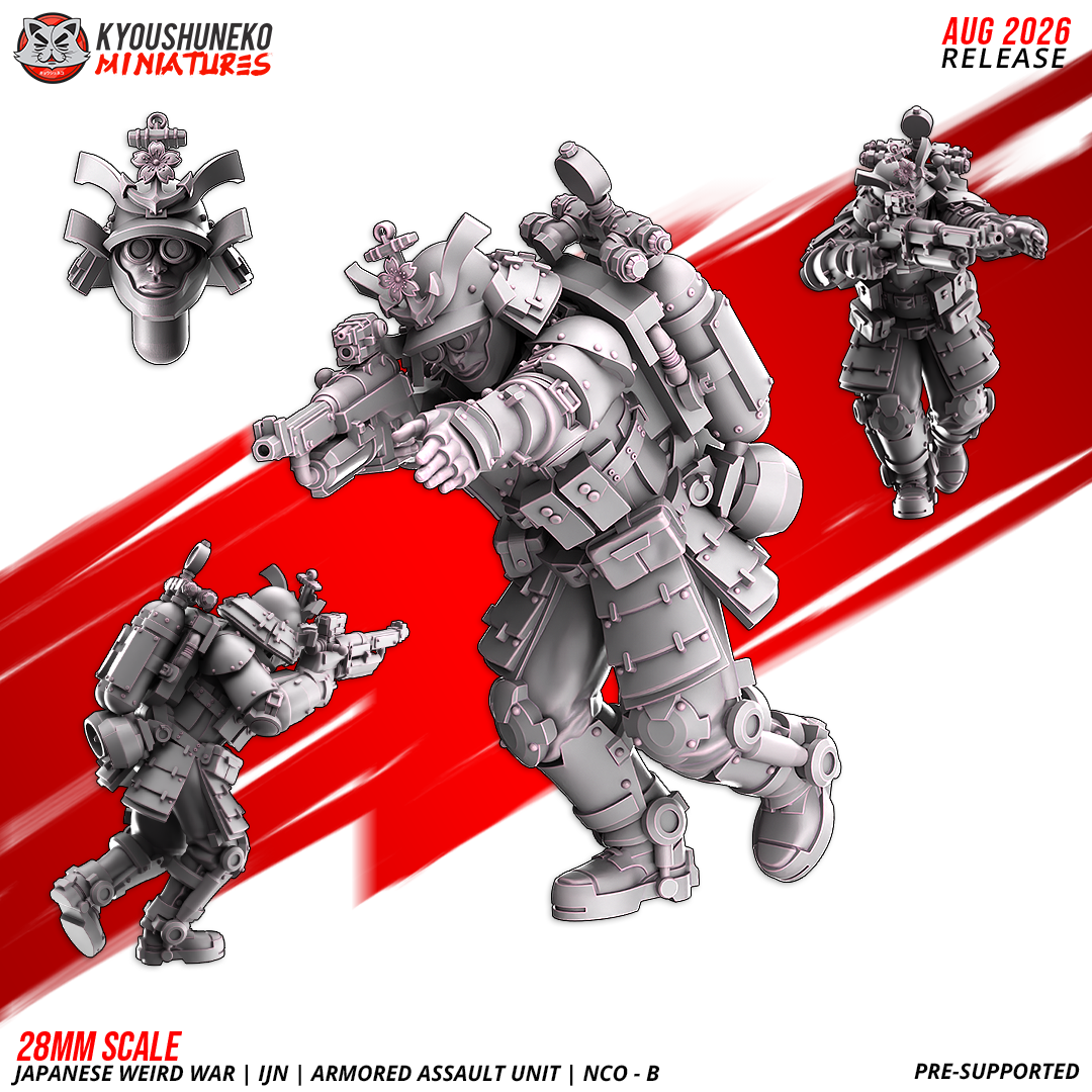 IJN Armored Assault NCO advancing with a compact submachine gun