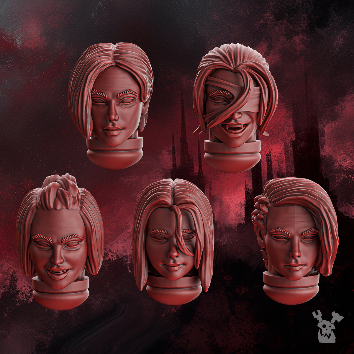 Bits - Female Heads | Crimson Wings | Dakka Dakka