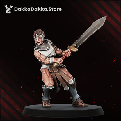 Gladiator swinging a heavy blade
