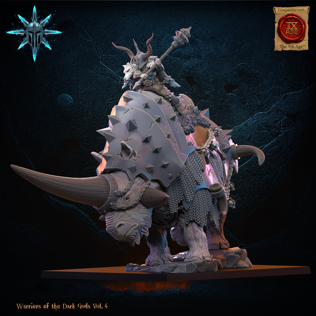 Wasteland Wooly Trihorn | Warriors of the Dark Gods | Lost Kingdom Miniatures