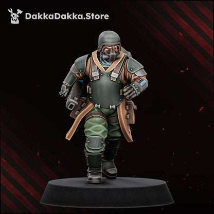 Alcat Rats Heavy Infantry painted trooper advancing