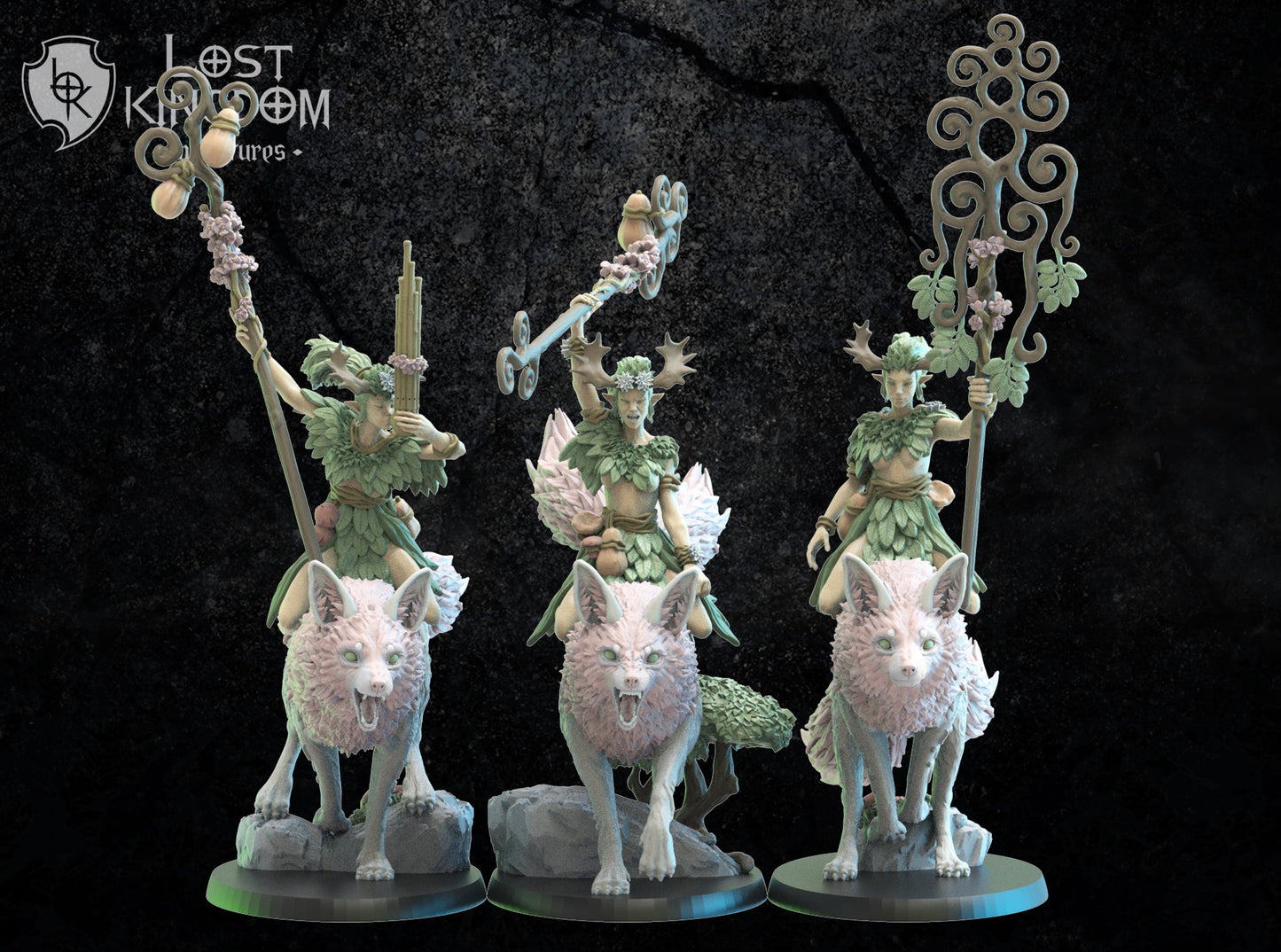 Nibi Riders Command Group | Mori / Wood Elves | Lost Kingdom Miniatures