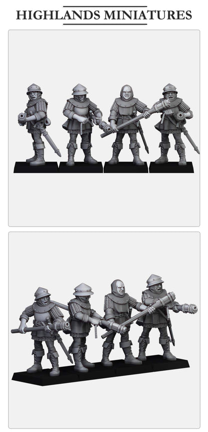 Gallian Handgunners | Gallia, the Medieval Kingdom | Highlands Miniatures