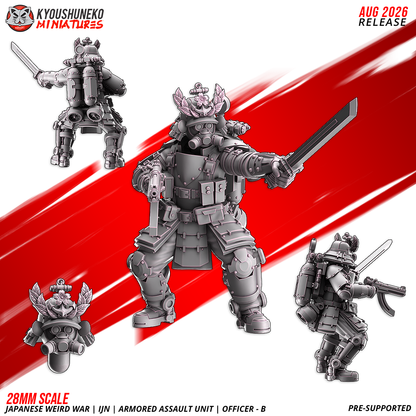 IJN Armored Assault officer with a drawn sword raised
