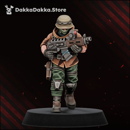 Alcat Rats Veterans Brigade painted trooper kneeling