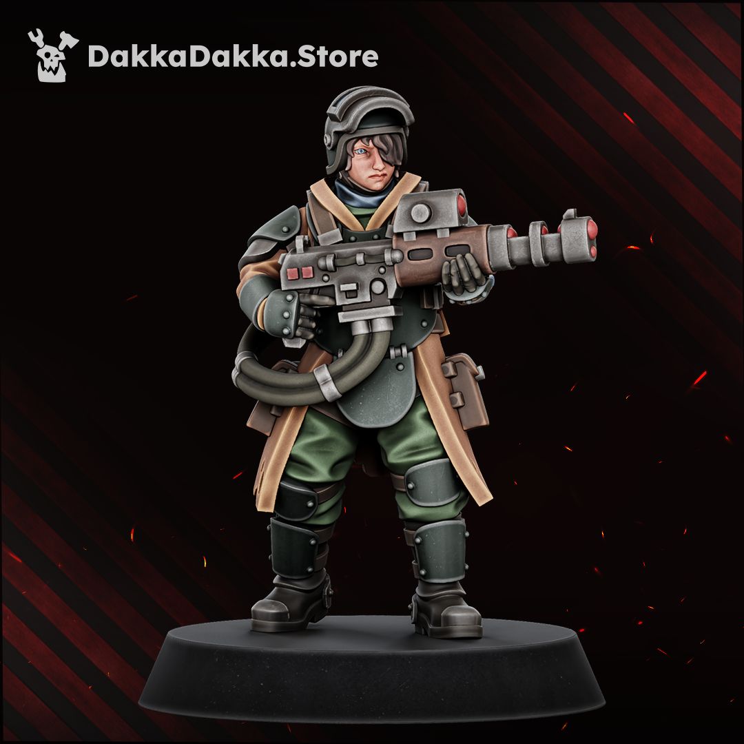 Alcat Rats Heavy Infantry painted trooper pointing