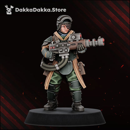 Alcat Rats Heavy Infantry painted trooper pointing