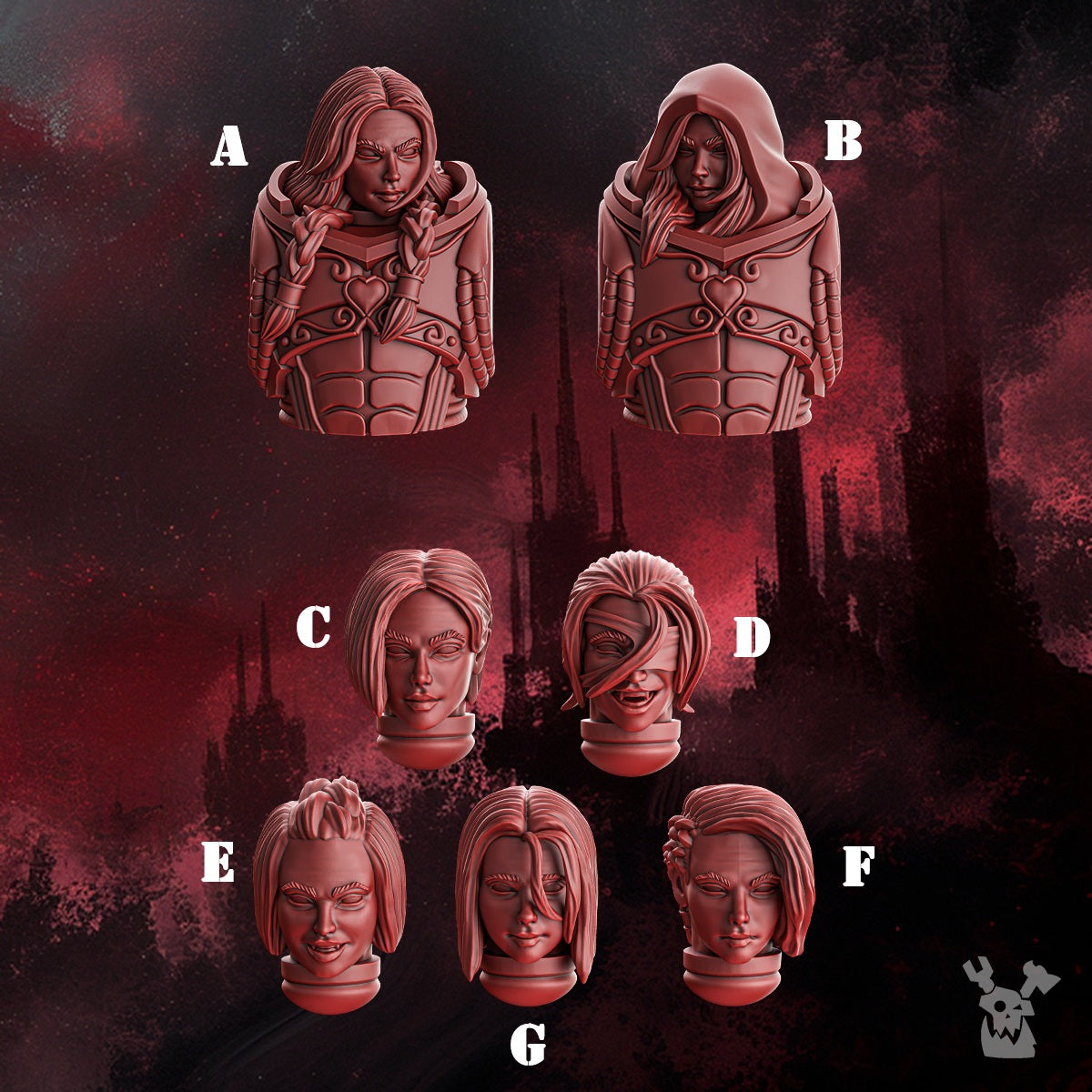 Bits - Female Heads | Crimson Wings | Dakka Dakka