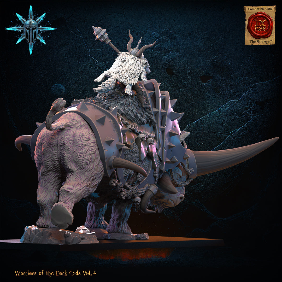 Wasteland Wooly Trihorn | Warriors of the Dark Gods | Lost Kingdom Miniatures