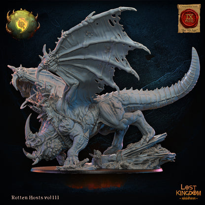 Freida, Oozing Eye, on Gooey Dragon | Rotten Hosts | Lost Kingdom Miniatures