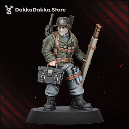 Doomsday Veterans Brigade painted trooper with equipment case