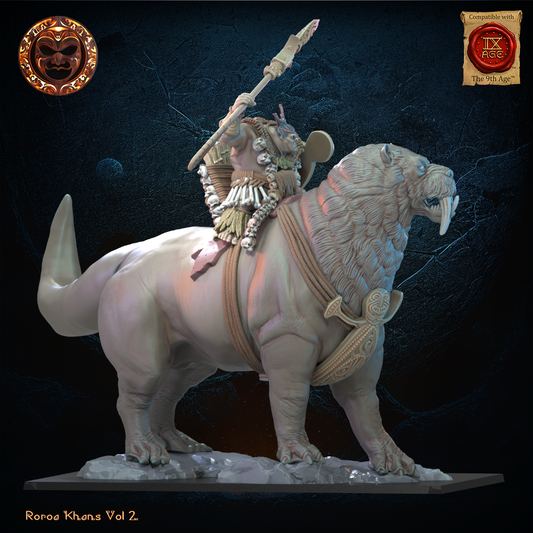 Tusker Ariki on Bunyip | Roroa Khans | Lost Kingdom Miniatures