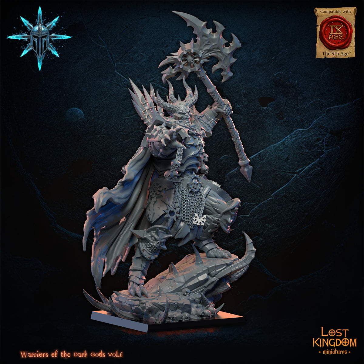 Dark Prince, rear view, Lost Kingdom Miniatures render