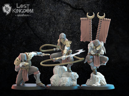 Dākumūn Shinobi Command Group | Night Elves / Dark Elves | Lost Kingdom Miniatures | Tabletop Gaming | Pathfinder