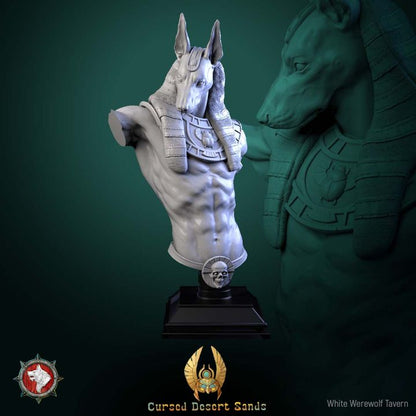 Anhotek, Jackal of the Black Gate - Bust | Cursed Desert Sands | White Werewolf Tavern