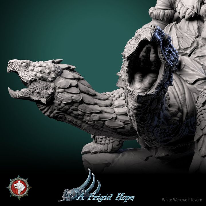 Bjorik The Glacial Nomad - heroic miniature | A Frigid Hope | 75 mm scaled model | White Werewolf Tavern
