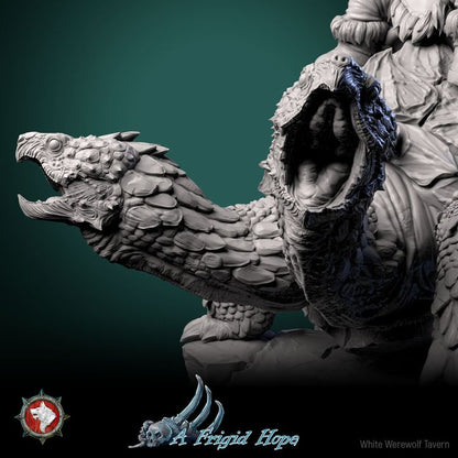 Bjorik The Glacial Nomad - heroic miniature | A Frigid Hope | 75 mm scaled model | White Werewolf Tavern