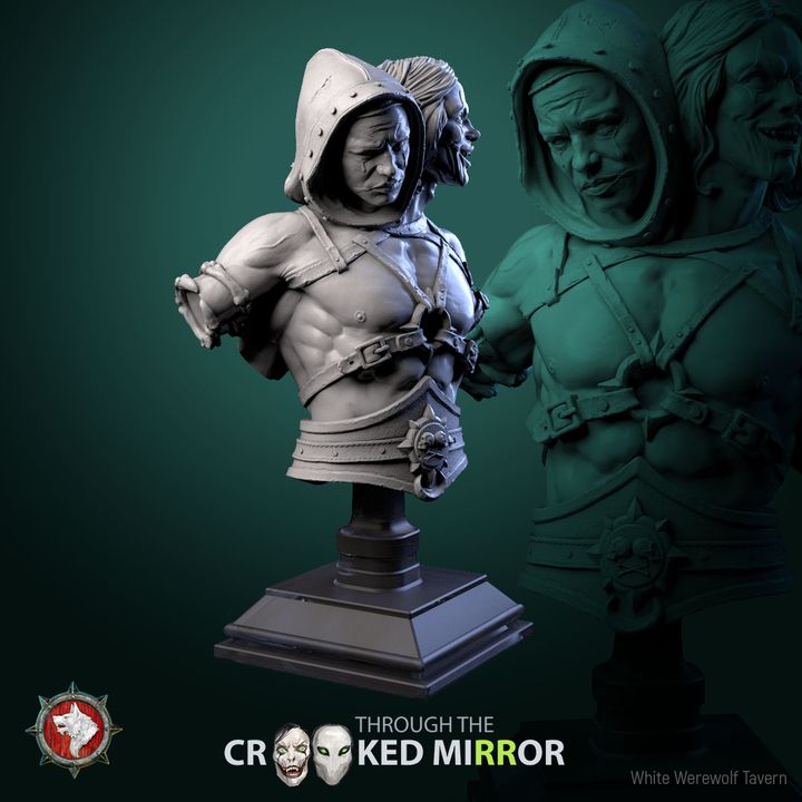 Eldrim & Drelmar, The Twofold Shade - Bust | Through the Crooked Mirror | White Werewolf Tavern