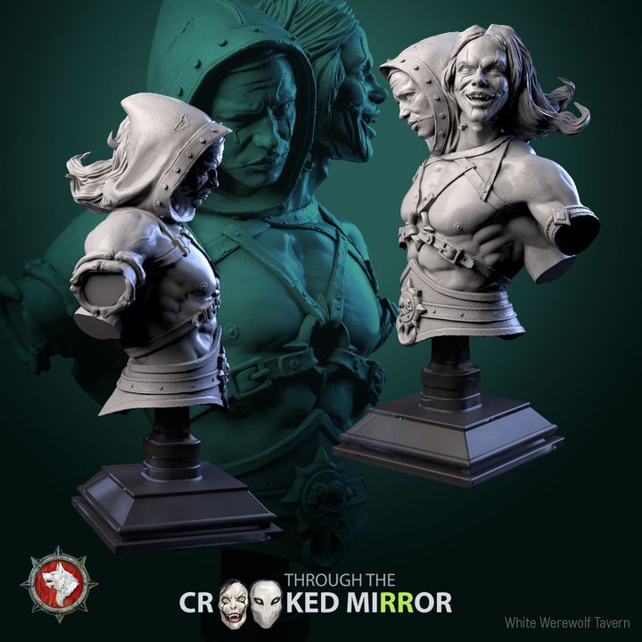 Eldrim & Drelmar, The Twofold Shade - Bust | Through the Crooked Mirror | White Werewolf Tavern