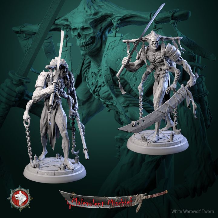 Grimblade Revenant - heroic miniature | Malevolent Mischief | White Werewolf Tavern