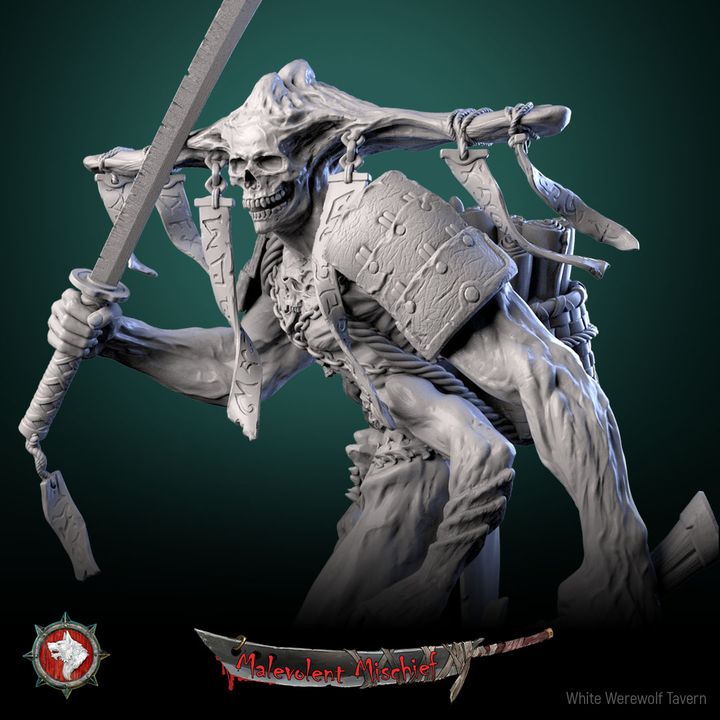 Grimblade Revenant - heroic miniature | Malevolent Mischief | White Werewolf Tavern