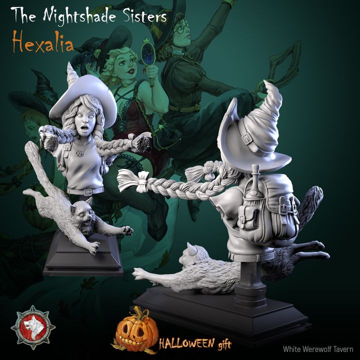 The Nightshade Sister Hexalia - Bust | Halloween | White Werewolf Tavern
