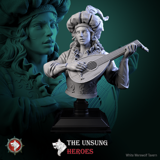 Jax Fiddlefoot, Lord of the Lute - Bust | The Unsung Heroes | White Werewolf Tavern